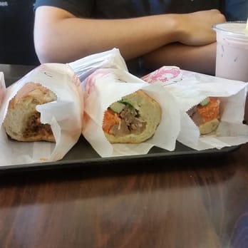 JoJu - Got Bulgogi kimchi banh mi and BBQ Pork banh mi with Taro and Chrysanthemum bubble tea. So good!!! - Coffee & Tea Near Me - Elmhurst, New York