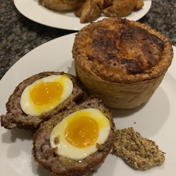 Pleasant House Pub - Scotch egg and Mushroom & kale pie - British Near Me - Chicago, Illinois Pleasant House Pub - Scotch egg and Mushroom & kale pie - British Near Me - Chicago, Illinois