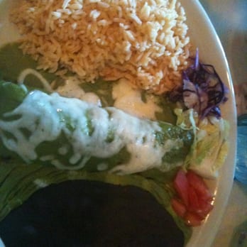 Polvos South - Chicken enchilada with poblana sauce. - Mexican Near Me - Austin, Texas Polvos South - Chicken enchilada with poblana sauce. - Mexican Near Me - Austin, Texas