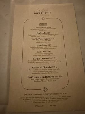 Menu photo 8 La Grande Boucherie Washington, DC, DC