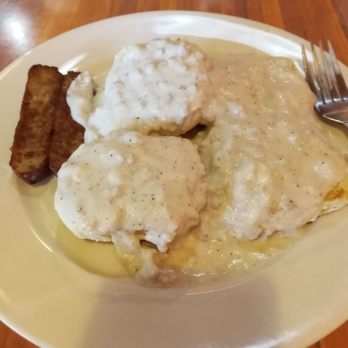 Morning Glory Brunchery - Biscuits and gravy and sausage link. - Breakfast & Brunch Near Me - Mesa, Arizona