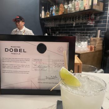 La Santa Taqueria - Happy Hour everyday! The classic margaritas are mixed with Marstro DOBEL Tequila superior smoothness and iconic, a must have. - Tacos Near Me - Miami, Florida La Santa Taqueria - Happy Hour everyday! The classic margaritas are mixed with Marstro DOBEL Tequila superior smoothness and iconic, a must have. - Tacos Near Me - Miami, Florida