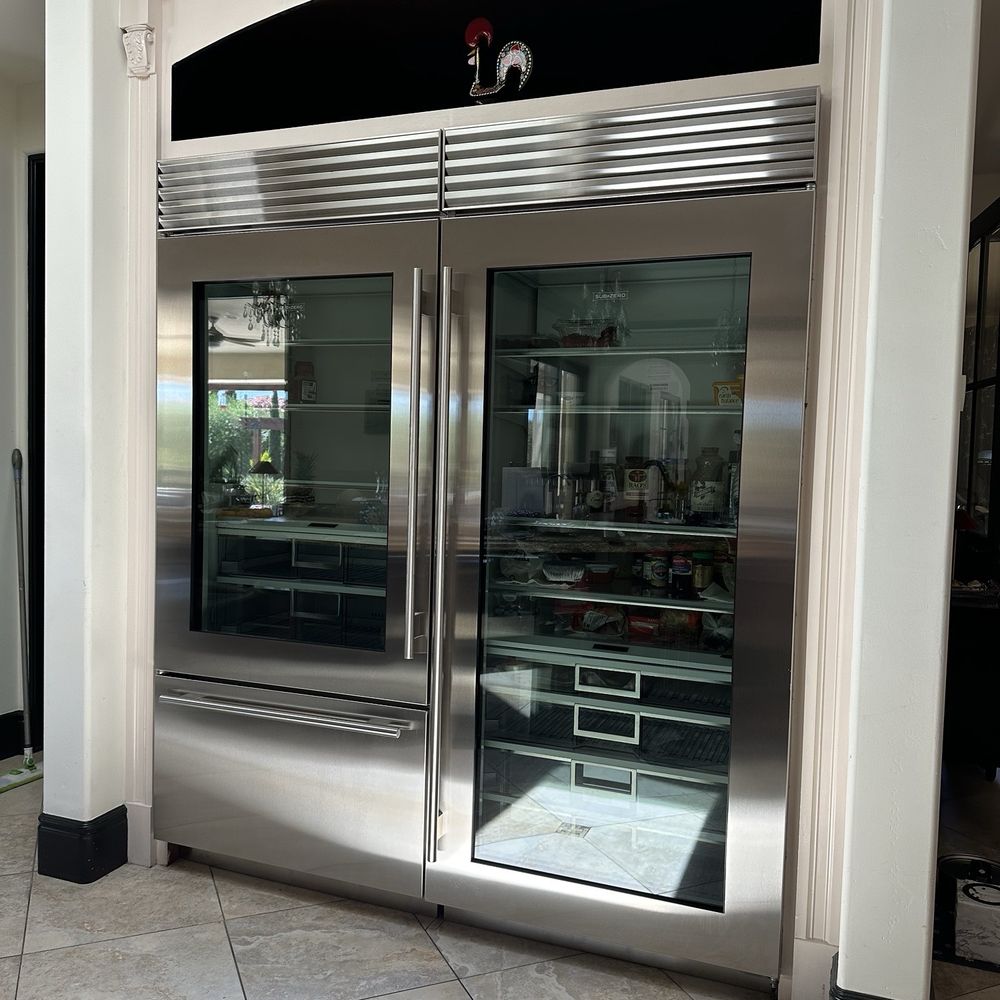 Installation of our two Subzero refrigerators by One Prime Installers. Installation of our two Subzero refrigerators by One Prime Installers.