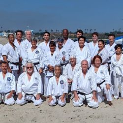 San Diego Peninsula Shotokan Karate - San Diego Beach Practice, October 7, 2023. A gorgeous SoCal day at South Ponto Beach in Carlsbad under the instruction of Godan Tom Muzila.