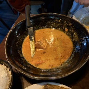 Spicy Shallot - The end of the Massman curry... The sauce was delicious - Thai Near Me - Elmhurst, New York Spicy Shallot - The end of the Massman curry... The sauce was delicious - Thai Near Me - Elmhurst, New York