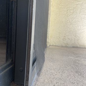 Kruger Construction - Slider screen, un-repaired. - General Contractors Near Me - Vero Beach, Florida Kruger Construction - Slider screen, un-repaired. - General Contractors Near Me - Vero Beach, Florida