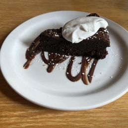 Flourless chocolate cake.