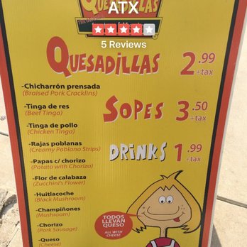 Las Fabulosas Quesadillas - Simple menu- all you need! - Mexican Near Me - Austin, Texas Las Fabulosas Quesadillas - Simple menu- all you need! - Mexican Near Me - Austin, Texas