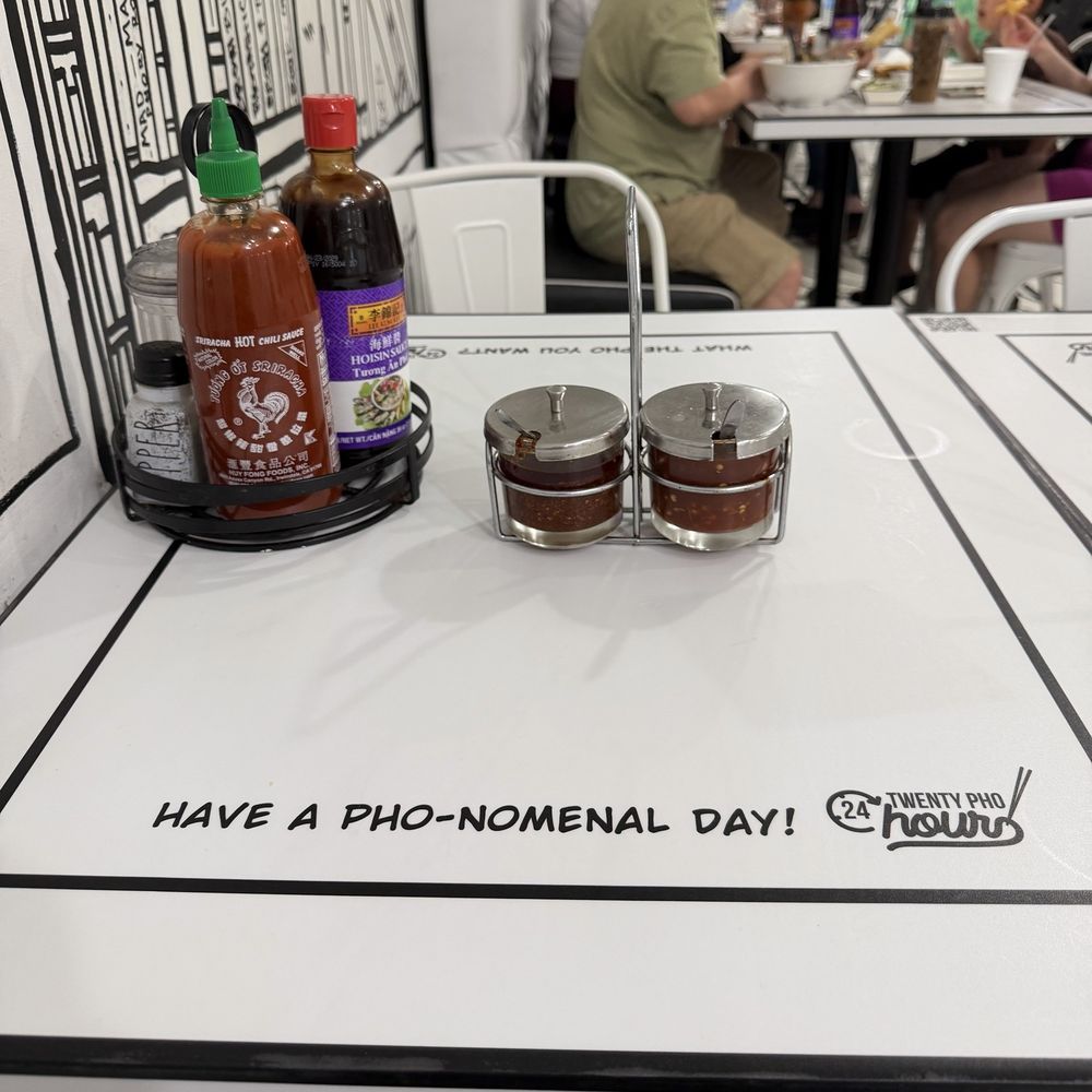 Twenty Pho Hour - Condiments with a side order of sass - Noodles Near Me - Orlando, Florida