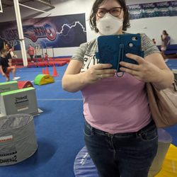 Cheer  Factor - Selfie in a mirror of the gym wall