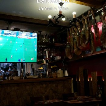 Jamón y Vino - You can catch a live LA LIGA game while eating dinner. - Spanish Near Me - Barcelona, B
