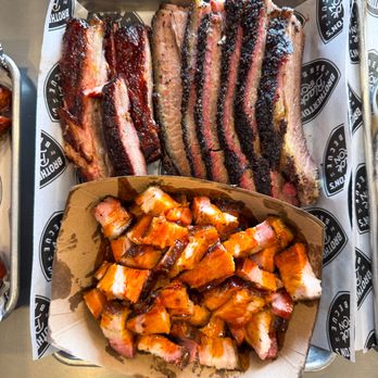 Brotherton's Black Iron Barbecue - 1.49 pounds of moist brisket ($50.66) and 1.23 pounds of pork belly burnt ends ($25.92) - Barbeque Near Me - Pflugerville, Texas Brotherton's Black Iron Barbecue - 1.49 pounds of moist brisket ($50.66) and 1.23 pounds of pork belly burnt ends ($25.92) - Barbeque Near Me - Pflugerville, Texas