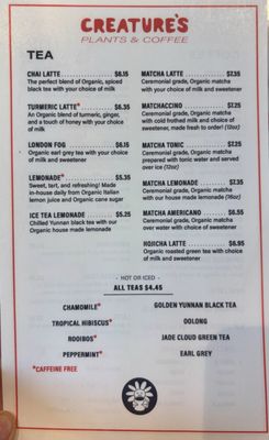 Menu photo 5 Creature's Plants and Coffee Los Angeles, CA