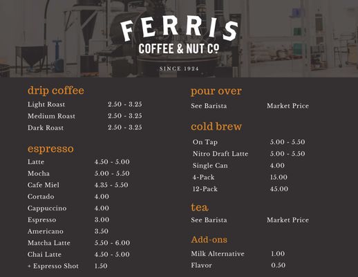 Menu photo 7 Ferris Coffee & Nut Grand Rapids, MI