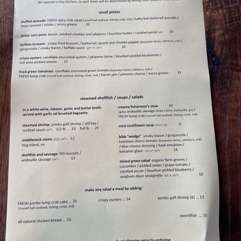 The Shark on the Harbor - Menu - Seafood Near Me - Ocean City, Maryland
