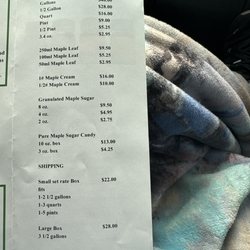 Mount Pleasant Sugarworks - Prices