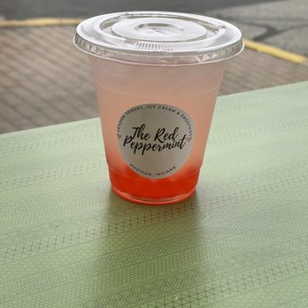 The Red Peppermint - This is the strawberry boba lemonade! - Ice Cream & Frozen Yogurt Near Me - Madison, Indiana