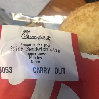 Chick-fil-A - ows a piece of bread in a bag - Fast Food Near Me - Spartanburg, South Carolina