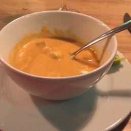The starter of tomato soup was DELICIOUS The starter of tomato soup was DELICIOUS