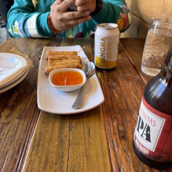 ThaiTanic Streetfood - Spring Egg Rolls, beer - Thai Near Me - Sausalito, California ThaiTanic Streetfood - Spring Egg Rolls, beer - Thai Near Me - Sausalito, California