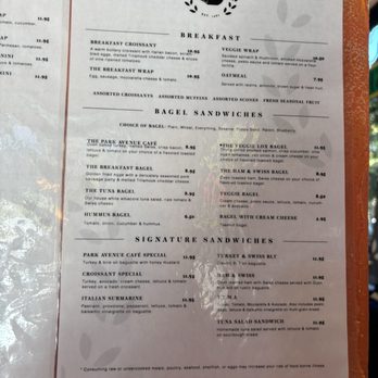 Park Avenue Cafe - Menu - Sandwiches Near Me - Portland, Oregon Park Avenue Cafe - Menu - Sandwiches Near Me - Portland, Oregon