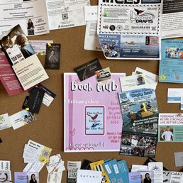 Community board with events and businesses
