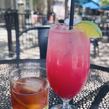 The Bourbon Pear - Old fashioned and non alcohol prickly pear margarita - Southern Near Me - Livermore, California