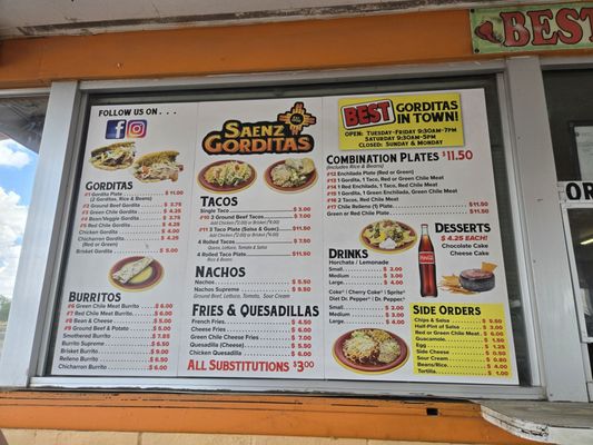 Menu photo 1 Saenz Gorditas Las Cruces, NM Menu photo 1 Saenz Gorditas Las Cruces, NM