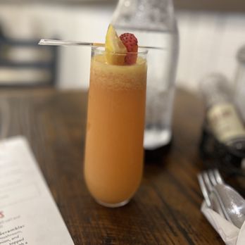 Egg Harbor Café - Strawberry orange juice mimosa - Breakfast & Brunch Near Me - Sandy Springs, Georgia
