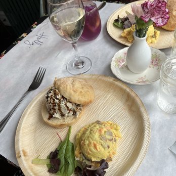 Stone Row Pub & Eatery - Pesto chicken salad sandwich..and Pinot Grigio! - New American Near Me - Jim Thorpe, Pennsylvania