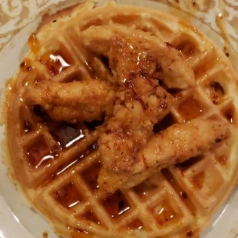 Another Broken Egg Cafe - Chicken and waffles!! Tender chicken strips! Absolutely perfect waffle. - Breakfast & Brunch Near Me - West Lafayette, Indiana Another Broken Egg Cafe - Chicken and waffles!! Tender chicken strips! Absolutely perfect waffle. - Breakfast & Brunch Near Me - West Lafayette, Indiana