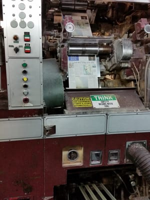 Photo of Tampa Bay Times - Saint Petersburg, FL, US. Here come the newspapers, all printed, trimmed, collated, folded, and ready for the various inserts