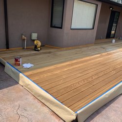 Carrillo's Painting - Finished product New deck, with a clear stain.