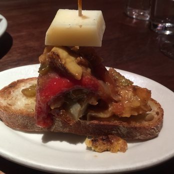Iberia Restaurant - pintxos de tortilla (Roasted Pepper Toast) @ Iberia Restaurant - Tapas/Small Plates Near Me - Belmont, California