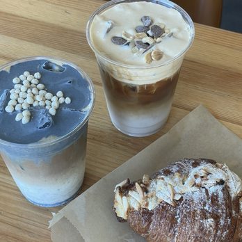 Series A Coffee - black sesame latte, peanut cream latte, and almond croissant - Coffee & Tea Near Me - Beverly Hills, California Series A Coffee - black sesame latte, peanut cream latte, and almond croissant - Coffee & Tea Near Me - Beverly Hills, California