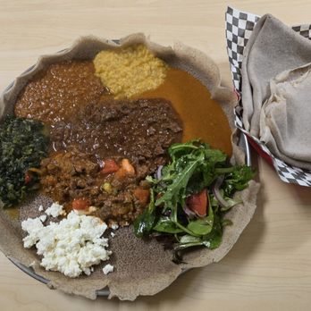 Jebena Cafe - Meat combo #1 - Ethiopian Near Me - Seattle, Washington