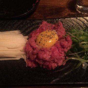Anji Izakaya - Beef sashimi - didn't like how the beef was mushed. - Japanese Near Me - Thornhill, Ontario Anji Izakaya - Beef sashimi - didn't like how the beef was mushed. - Japanese Near Me - Thornhill, Ontario