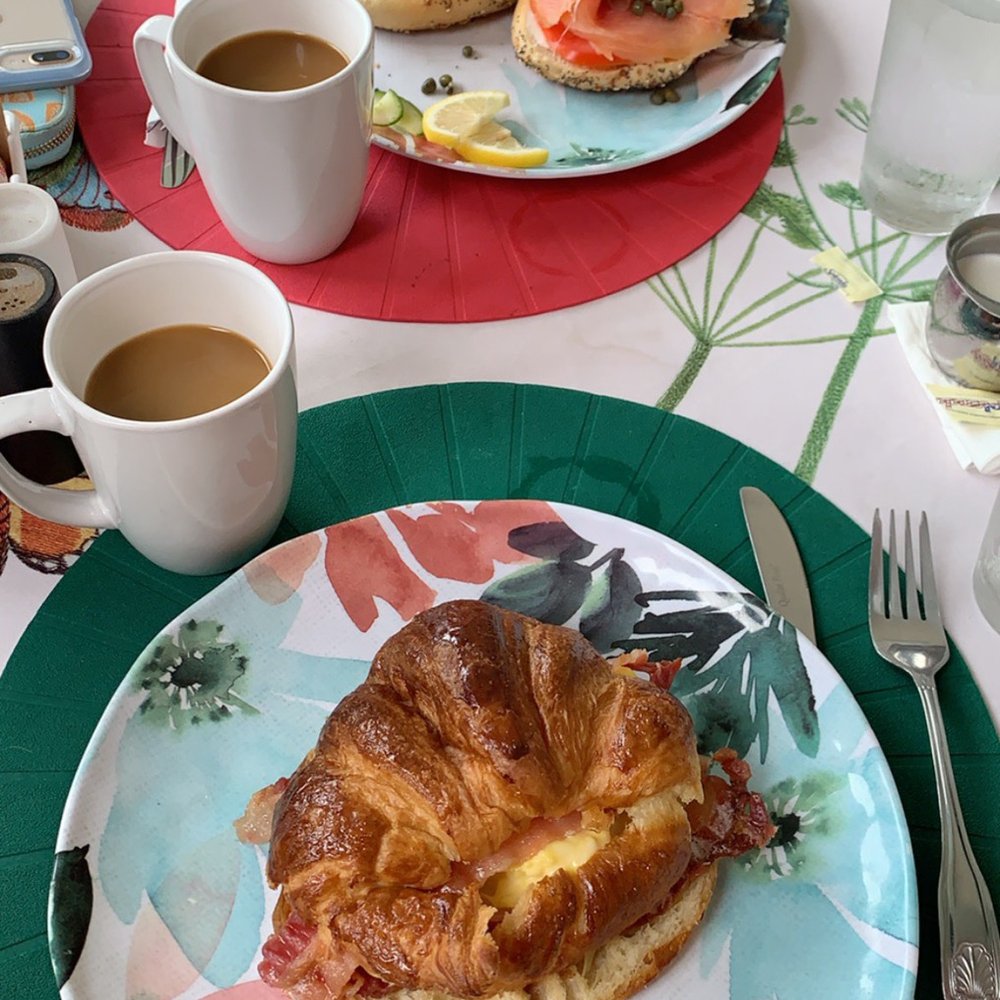 Cafe Brie - Old Fashioned Lox on Bagel Croissant Breakfast Sandwich - Sandwiches Near Me - Pompano Beach, Florida