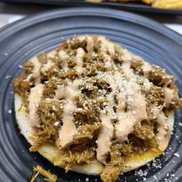 Beef and cheese arepa Beef and cheese arepa