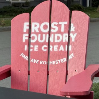 Frost and Foundry - Adirondack chairs on the patio - Ice Cream & Frozen Yogurt Near Me - Rochester, New York