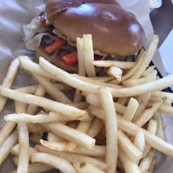 Burger 21 - Ashburn - Mediterranean chicken and fries - Burgers Near Me - Ashburn, Virginia