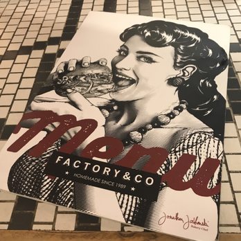 Factory & Co - Front of Menu - Burgers Near Me - Serris, 77