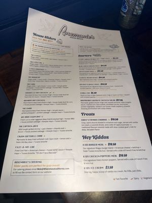 Menu photo 1 Rosemarie's Buns and Brews San Diego, CA Menu photo 1 Rosemarie's Buns and Brews San Diego, CA