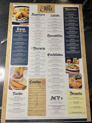 Menu photo 2 San Jose Mexican Restaurant Raleigh, NC Menu photo 2 San Jose Mexican Restaurant Raleigh, NC