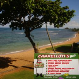 Behind the counter you'll notice people taking pics of their business card while on vacations.  These are mine from Oahu, HI.