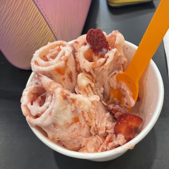 The Rainbow Rolls - Vegan Roll with Strawberry - Ice Cream & Frozen Yogurt Near Me - Center Moriches, New York