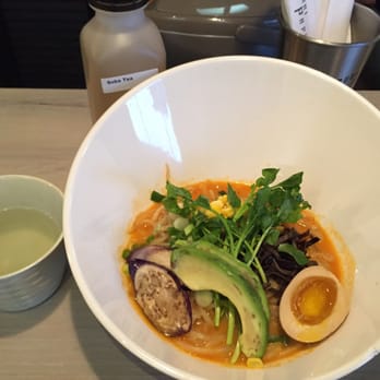 Samurai Papa BS - Vegan ramen with tomato base and egg. Really good. Score for vegans and vegetarians. - Ramen Near Me - Brooklyn, New York