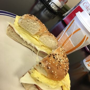 Bagelicious - The "Bagelicious" house breakfast sandwich with ham. - Bagels Near Me - Liverpool, New York Bagelicious - The "Bagelicious" house breakfast sandwich with ham. - Bagels Near Me - Liverpool, New York
