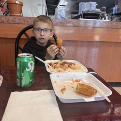 Bamboo Garden - C28. Orange Chicken Combo Platter