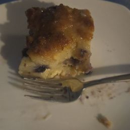 Blueberry white chocolate bread pudding